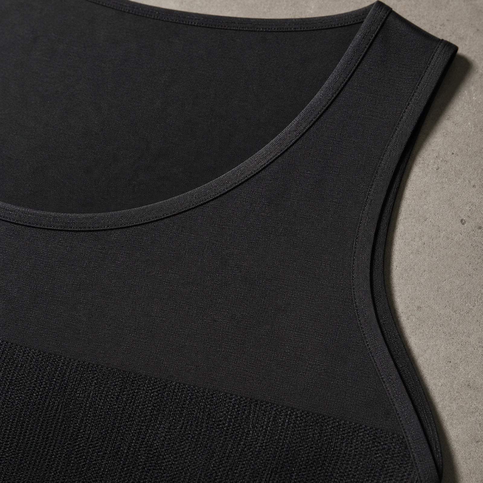 Foundation Singlet low scoop neckline detail